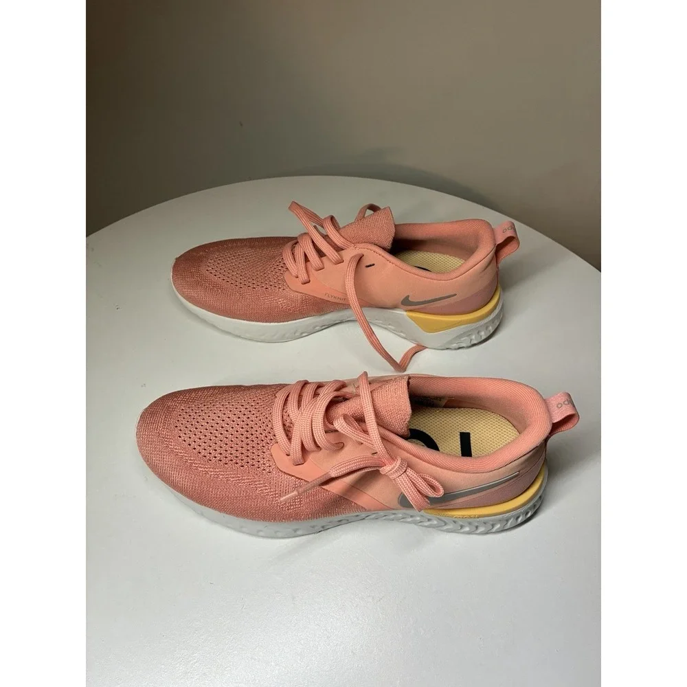 pink quartz Nike Odyssey React Flyknit 2 running shoes Size 7.5 Hiking Outdoors